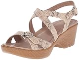 Dansko Women's Julie Taupe Snake Wedge Sandal