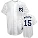 Majestic Thurmon Munson New York Yankees Cooperstown Baseball Jersey #15 White Pinstripe (Large)