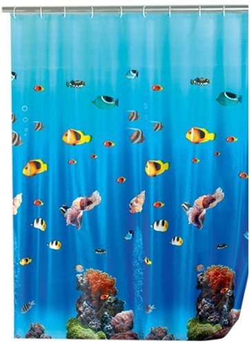 Wenko Shower Curtain 180x200 Ocean, PEVA
