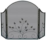 Review Uniflame S-1985 / 3 FOLD ARCH TOP GRAPHITE SCREEN W/ LEAVES