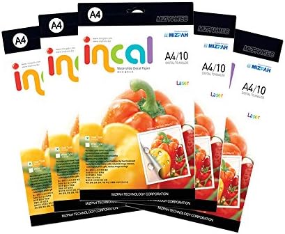 10 Incal/ Waterslide decal paper for Laser clear pack 8.5X11in★ made in Korea (50sheets in 5packs)