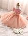 NNJXD Girl Flower Sequin Princess Tutu Tulle Baby Party Dress Size 3 Years Pink