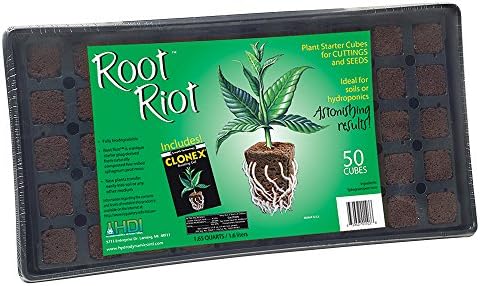 Hydrodynamics Root Riot Organic Plant Starter 50 Cube Tray + Clonex Gel