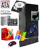 MediaPC: Komplettsystem mit beleuchtetem Design Gehäuse, Asrock A55 PRO3 USB 3.0 Digital Board, AMD A8-3870K APU Quad Core mit 4x 3,0GHz , 250 GB Festplatte · 4096 MB DDR3-RAM, Grafik APU HD6550D von Radeon 1024MB, DVD DL Brenner +- RW, mit Cardreader +USB + eSATA inkl. Maus und Tastatur inkl. Betriebssystem Windows Microsoft XP Prof. 24 Monate Gewährleistung