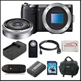 Sony Alpha Nex-5N Kit with 16mm Lens Kit. Package Includes: Sony Nex5N Digital Camera, (Black) Sony E-Mount SEL16F28 16mm f/2.8 Wide-Angle Alpha E-Mount Lens, Extended Life Battery, Rapid Travel Charger, 16gb Memory Card, Memory Card Reader, HDMI Cable, Remote Control, SSE Microfiber Cleaning Cloth and Soft Carrying Case