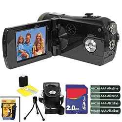 Vivitar 8.1MP High Definition Digital Video Recorder Black with a 2GB Accessory Bundle