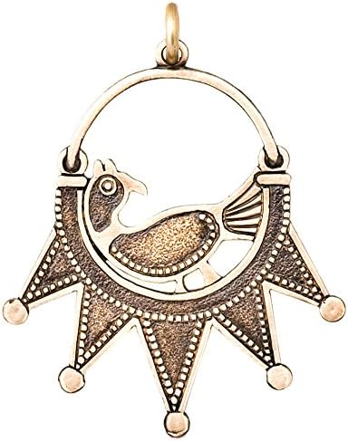 Men's Women's Magi's magic Metal Pendant 'Partridge'. Bronze. Amulet of family protection