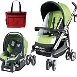Peg Perego 2010 Pliko P3 Travel System in Kiwi with Free Fashionable Diaper Bag