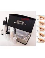 Beauty: RELiAN Mascara Gel & Natural Fiber Black Mascara Eyelash Box Set 8039 - Brush on False Eyelashes - It's My Own Hair