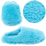 Blue Fuzzy Slippers for Women