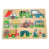 Eigenschaften woody / PUZZLE m. GRIFFE STECKPUZZLE 8 tlg. FARM HOLZ NEU