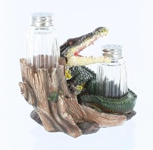 Alligator / Crocodile Salt and Pepper Shaker Cajun Swamp