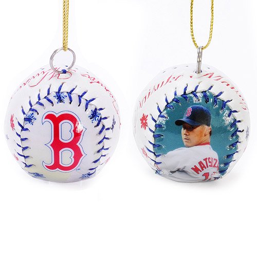 Forever Collectibles Boston Red Sox Matsuzaka #18 Photo Ball Ornament