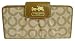 Coach Madison Op Art Khaki Signature Slim Envelope Wallet - 41985