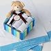 Honey Bear Sweet Baby Boy Gift Set with Three Embroidered Burp Cloths and Charming Keepsake Box (Set