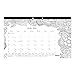Blueline 2017 Academic Monthly Coloring Desk Pad, Botanica, August to July, 17.75 x 10.875
