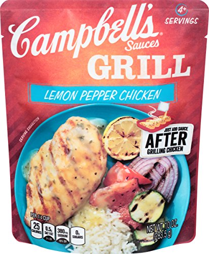 Campbell's Grill Sauces, Lemon Pepper Chicken, 10 Ounce (Pack of 6)