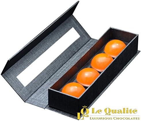 Delicious Gluten Free Belgian Orange Chocolate Truffles Signature Collection Box (Box of 4 Truffles)