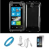 Clear 2 Piece Protective Shield Deflector Crystal Hard Case for Sprint HTC  ....
