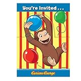 Curious George Invitations (8) Party Supplies
