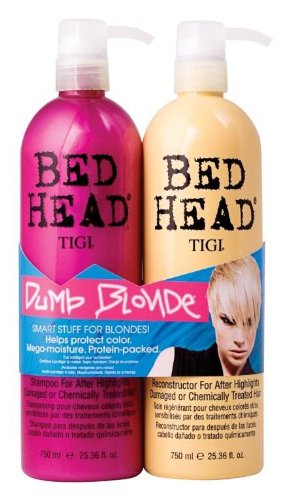 Tigi Bed Head Dumb Blonde Shampoo and Reconstructor 2 x 750ml