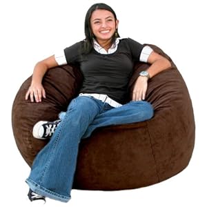 3-feet Chocolate Cozy Sac Bean Bag Chair Love Seat
