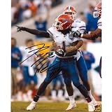 Reggie Nelson Autographed Florida Gators (White Jersey Celebrating INT) 8x10 Photo