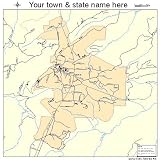 Street & Road Map of Spencer, Tennessee TN - Printed poster size wall atlas of your home town