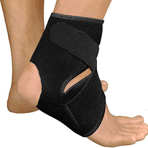 Buy Ankle Support by ALUONI - Neoprene Breathable Brace for Sprained Ankle - Black Color, One Size