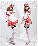 ＜メイド＞ドット柄☆ホワイトグローブ付☆ロリータメイドドレス☆イベント☆アイドル☆衣装☆クリスマス☆