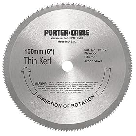 Porter Cable 12152 6-Inch 150 Tooth TCG Plywood Cutting Blade with 1/2-Inch Arbor