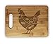 Chicken Meat Map Laser Engraved Bamboo Cutting Board - Wedding, Housewarming, Anniversary, Birthday, Holiday, Gift