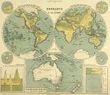 Antique Map of World, 1749