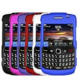 6-in-1 Hard Rubberized Skin Case Cover Accessories for Blackberry Bold 9780 ....