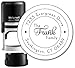 Round Monogram Address Stamp - Choose from Different Designs - Personalized Self Inking Rubber Stamp with Locking Bottom Cover