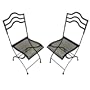 Set of Two Folding Chairs Squiggle Top - Black