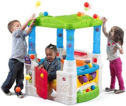 Children Toddler Indoor Outdoor Playhouse Activity Center- Loaded With Fun Learning Activities Balls and More- Bright Colors With Working Dutch Door- Hours Of Fun, Learning and Developing Motor Skills