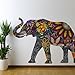 Good Luck Elephant Wall Sticker - Peel and Stick Wall Decal by My Wonderful Walls (58″w X 40″h & Left-Facing)