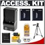 Deluxe Accessory Kit with + Two (2) Spare DMW-BCE10 Li-ion Batteries & Charger + Tripod + Cameta Bonus Kit for Panasonic Lumix DMC-FX18, FX30, FX33 & FX55 Digital Cameras