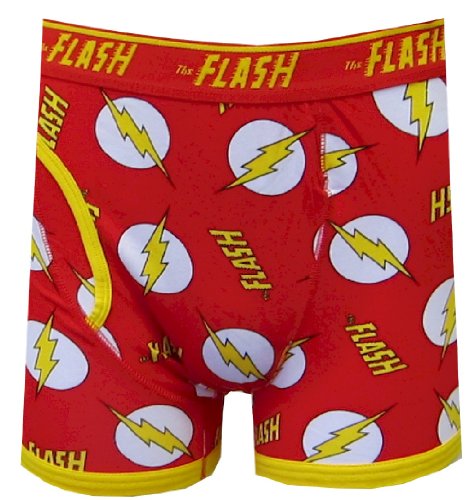  DC Comics The Flash All Over Logo Boxer Briefs for men