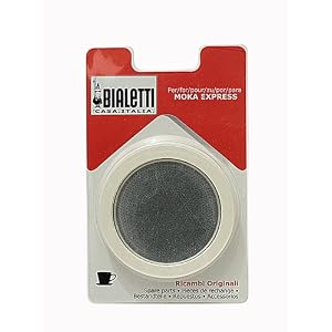 Bialetti 9-Cup Moka Express Replacement Gasket Filter Pack by 