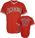 Vladimir Guerrero Jersey: Youth 2009 Majestic Alternate Red Replica #27 Los Angeles Angels of Anaheim Jersey