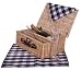 NENE DE LUXE 2 person Willow Hamper with polycarbonate champagne flutes and napkins