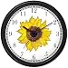 Sun Flower or Sunflower Wall Clock by WatchBuddy Timepieces (White Frame)