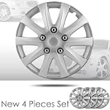 15 10 Spikes Silver Hubcap Covers Brand New Set of 4 Pieces