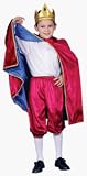 Pretend Deluxe Royal King (Maroon) Child Costume Dress-Up Set Size 4-6 (DU5)