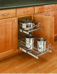 Buy 12 inch Double Pull-Out Chrome Wire Baskets by Rev-A-Shelf