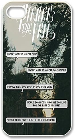 Fancy Band pierce the veil Quotes Lightweight Printed Hard Plastic case Snap-on PTV cover for iphone 5 5s 4g- White 022709
