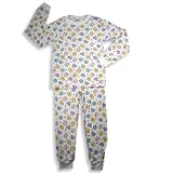 123 Kids - Girls Long Sleeve Heart Pajamas, White, Multi