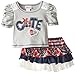 Little Lass Little Girls' 2 Piece Scooter Set Cute Plaid